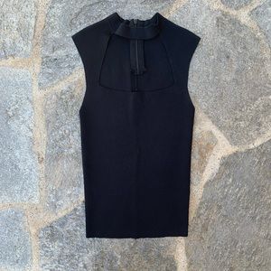 Zara Black Cutout Front Slim Fitting Top